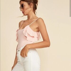 LPA Pink Ruffle Bodysuit 182